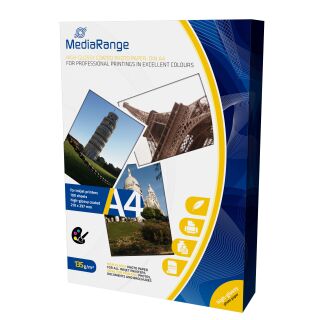 DIN A4 Fotopapier für Tintenstrahldrucker, hochglänzend, 135g, 100 Blatt, 1 St.