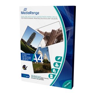 DIN A4 Fotopapier für Tintenstrahldrucker, beidseitig hochglänzend, 160g, 50 Blatt, 1 St.
