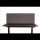 Tisch Trennwand, 160x60 cm, Schiefergrau