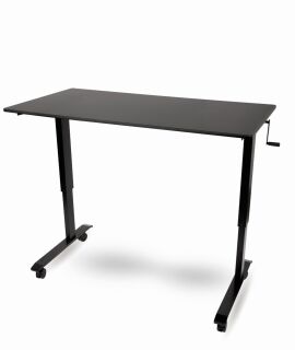 Stehschreibtisch 160 x 80 cm, Kurbel, schwarz