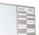 Anwesenheitstafel/Weißwandtafel SL, alu, 30 pos, GB Layout
