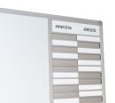 Anwesenheitstafel/Weißwandtafel SL, alu, 30 pos, GER layout