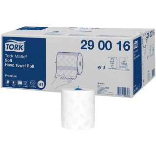 TORK Handtuchrollen Matic® H1 Premium Soft 2-lagig weiß, 6 Rollen