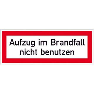 "SafetyMarking® Brandschutzaufkleber ""Aufzug im Brandfall nicht benutzen"" rechteckig 14,8 x 5,2 cm, 1 St."