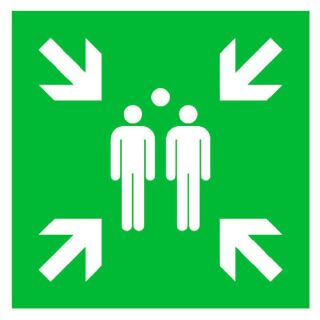 "SafetyMarking® Rettungszeichen ""Sammelstelle"" quadratisch 40,0 x 40,0 cm, 1 St."