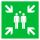 "SafetyMarking® Rettungszeichen ""Sammelstelle"" quadratisch 40,0 x 40,0 cm, 1 St."
