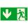 "SafetyMarking® Rettungszeichen-Aufkleber ""Notausgang links abwärts"" rechteckig 30,0 x 15,0 cm, 1 St."