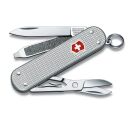 VICTORINOX Schweizer Taschenmesser Classic Alox silber, 1...