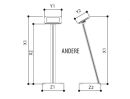 Medienständer iPAD Stand , Curved weiss