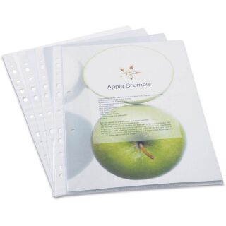RAPESCO® Prospekthüllen DIN A4 transparent genarbt 0,06 mm, 100 St.