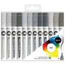 MOLOTOW Aqua Color Grey Set Brush-Pens farbsortiert, 12 St.