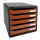 Exacompta Schubladenbox Big-Box Plus  mandarin 3097288D, DIN A4 mit 5 Schubladen, 1 St.