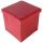 Echtwerk Wohnzimmer-Hocker mit Stauraum Store Cube EW-SW-0415 rot Kunstleder, 1 St.