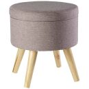 Echtwerk Wohnzimmer-Hocker mit Stauraum Max EW-SH-0485...