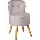 Echtwerk Sessel Vince hellgrau buche Stoff 42,0 x 42,0 x...