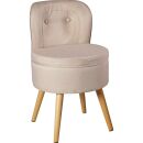 Echtwerk Sessel Vince creme buche Stoff 42,0 x 42,0 x...