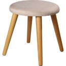 Echtwerk Wohnzimmer-Hocker Scandi EW-SH-0495 creme, 1 St.