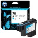 HP 70(C9404A) schwarz matt, cyan Druckkopf