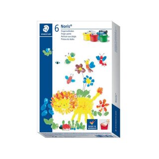 STAEDTLER Noris Club MALI Fingerfarben farbsortiert 6x 100,0 ml, 6 St.