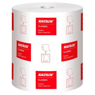 KATRIN Handtuchrollen System M2 2-lagig hochweiß, 6 Rollen