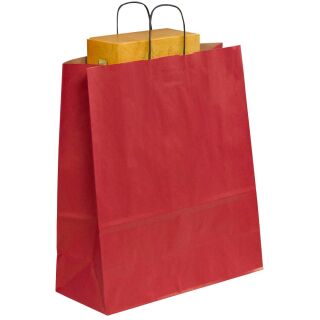 VP Papier-Tragetaschen Toptwist rot 40,0 x 45,0 cm, 50 St.