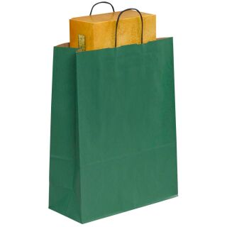 VP Papier-Tragetaschen Toptwist grün 32,0 x 42,0 cm, 50 St.
