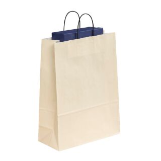 VP Papier-Tragetaschen Toptwist ivory 32,0 x 42,0 cm, 50 St.