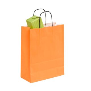 VP Papier-Tragetaschen Toptwist orange 24,0 x 31,0 cm, 50 St.