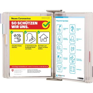 tarifold Sichttafelsystem Sterifold 414562 DIN A4 weiß mit 10 St. Sichttafeln, 1 St.