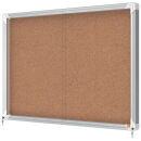 nobo Schaukasten silber 8x DIN A4 92,5 x 6,3 x 66,8 cm, 1...