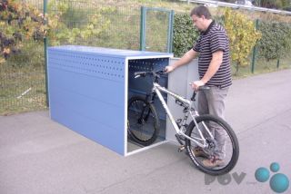 Modell BikeBox One Fahrradgarage 2 Anbausätze mit Seitenwänden