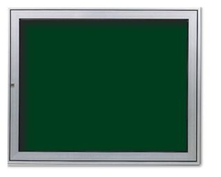 M Schaukasten für Außen und Innen, mit grüner Rückwand, 75 x 66 cm, Querformat, 1 x DIN A2