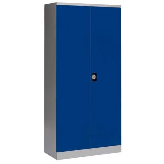 Gürkan Stahlschrank 108850 lichtgrau, enzianblau 4 Fachböden 92,0 x 42,0 x 195,0 cm, zerlegt, 1 St.