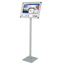 FRANKEN Infoständer silber DIN A4 28,0 x 28,0 x 72,5...