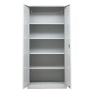 Gürkan Stahlschrank 100161 lichtgrau 4 Fachböden 92,0 x 42,0 x 195,0 cm, aufgebaut, 1 St.