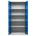 Gürkan Stahlschrank 100162 lichtgrau, enzianblau 4 Fachböden 92,0 x 42,0 x 195,0 cm, aufgebaut, 1 St.