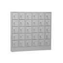 Gürkan Schließfachschrank lichtgrau 111956, 30 Schließfächer 119,0 x 15,0 x 110,0 cm