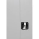 Gürkan Putzmittelschrank 100179 lichtgrau, enzianblau 3 Fachböden 92,0 x 42,0 x 195,0 cm, aufgebaut, 1 St.