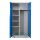 Gürkan Putzmittelschrank 100179 lichtgrau, enzianblau 3 Fachböden 92,0 x 42,0 x 195,0 cm, aufgebaut, 1 St.