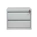 Gürkan Schrank-Aufsatz lichtgrau 2 Schubladen 46,0 x 55,0 x 38,0 cm, 1 St.