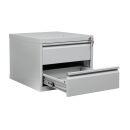 Gürkan Schrank-Aufsatz lichtgrau 2 Schubladen 46,0 x 55,0 x 38,0 cm, 1 St.