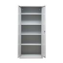 Gürkan Stahlschränke 109079 lichtgrau 4 Fachböden 92,0/80,0 x 42,0/38,0 x 195,0/180,0 cm, aufgebaut, 2 St.