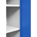 Gürkan Stahlschränke 111307 lichtgrau, enzianblau 4 Fachböden 92,0/80,0 x 42,0/38,0 x 195,0/180,0 cm, aufgebaut, 2 St.