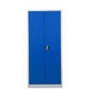 Gürkan Stahlschränke 111307 lichtgrau, enzianblau 4 Fachböden 92,0/80,0 x 42,0/38,0 x 195,0/180,0 cm, aufgebaut, 2 St.