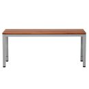 Gürkan Garderobenbank 107208 grau, buche Holz 120,0 cm
