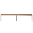 Gürkan Garderobenbank 107256 grau, buche Holz 160,0 cm