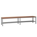 Gürkan Schuhbank 107216 grau, buche Holz 150,0 cm