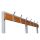 Gürkan Garderobenbank mit Haken und Schuhrost 109844 grau, buche Holz 200,0 cm