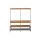 Gürkan Garderobenbank mit Haken und Schuhrost 107408 grau, buche Holz 160,0 cm