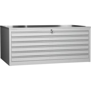 Gürkan Planschrank lichtgrau 6 Schubladen 113,0 x 83,0 x 62,0 cm, 1 St.